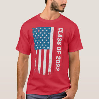 T-shirt Class of 2022 Graduate American Flag Graduation 2