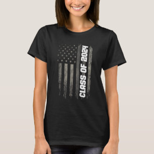 T-shirt Class of 2024 Senior 2024 Graduation American Flag