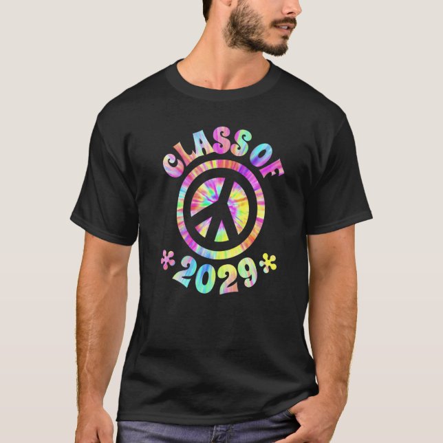 T-shirt Class Of 2029 Graduate Future Graduation Peace Sig (Devant)