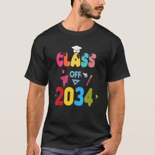 T-shirt Class Of 2034 Grow With Me First Day Of School