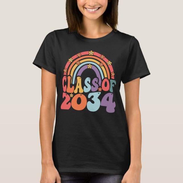 T-shirt Class Of 2034 Grow With Me First Day Of School (Devant)