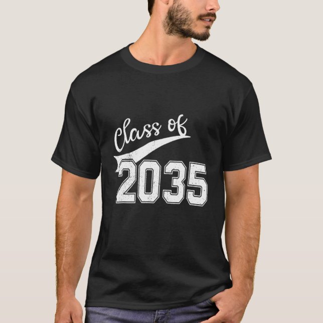 T-shirt Class Of 2035 Grow With Me Graduation First Day Of (Devant)
