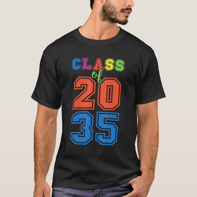 T-shirt Class Of 2035 Grow With Me Graduation First Day Of (Devant)