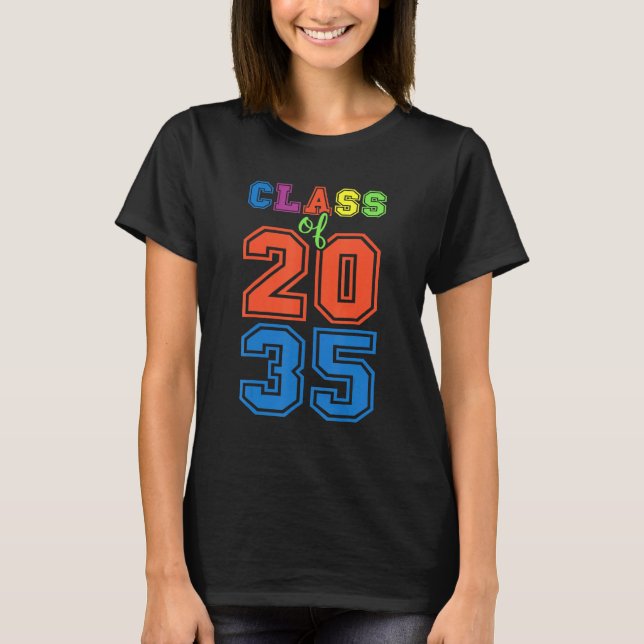 T-shirt Class Of 2035 Grow With Me Graduation First Day Of (Devant)