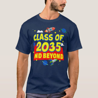 T-shirt Class Of 2035 Kindergarten PreK Grow with Me Gradu