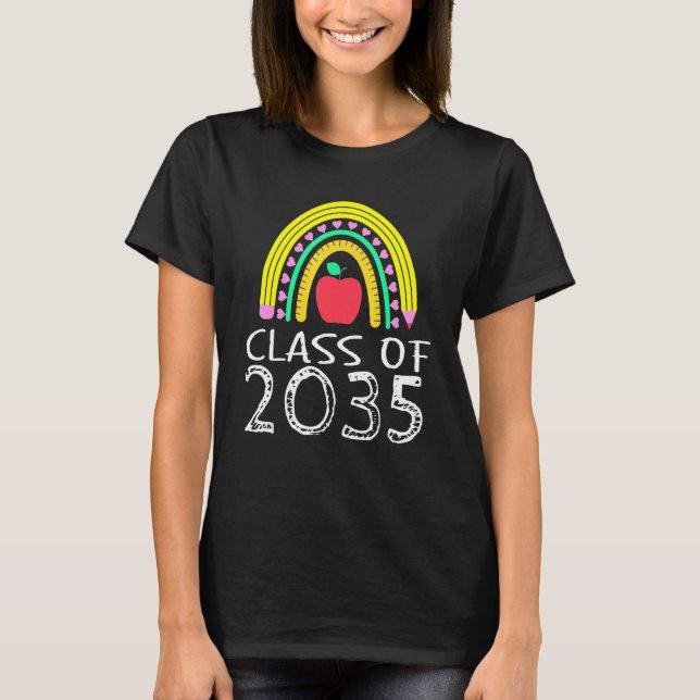 T-shirt Class of 2035 Kindergarten Through High School Tee (Devant)