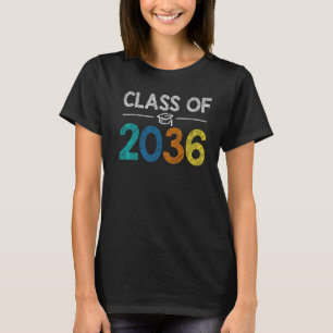 T-shirt Class Of 2036 Grow With Me First Day Of School Gra