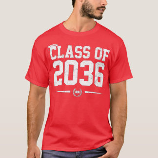 T-shirt Class Of 2036 Grow With Me Graduation First Day Of