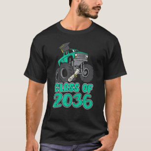 T-shirt Class Of 2036 Monster Truck First Last Day Grow Wi