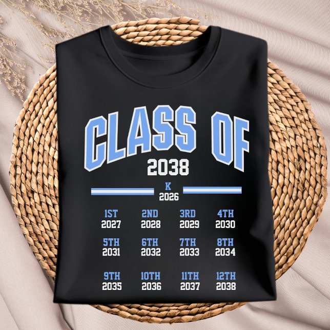 T-shirt Class of 2038 First Day Of Kindergarten Milestone (Créateur téléchargé)
