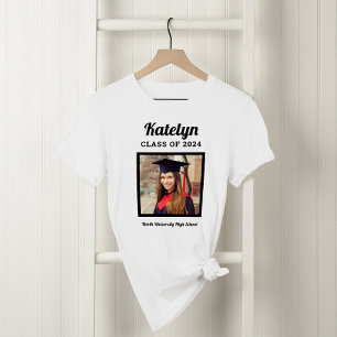 T-shirt Classe blanche personnalisée de 2025 Graduation Ph