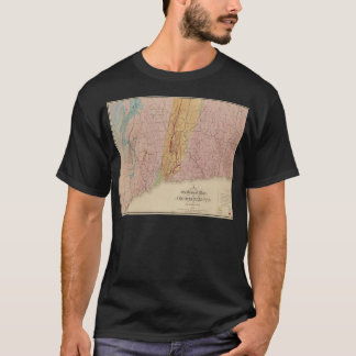 T-shirt Classe Carte gologique du Connecticut 1842