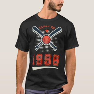 T-shirt Classe de 1998 School Graduation Baseball Player S