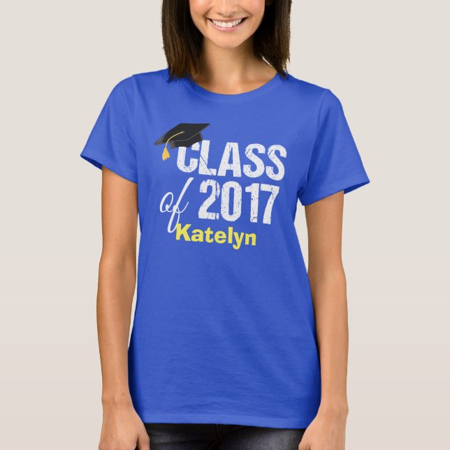 T-shirt Classe de 2017 Senior Graduation Custom (Devant)