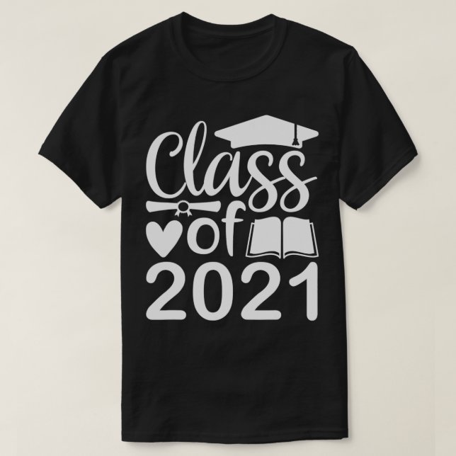 T-shirt Classe de 2021 HS Graduation en Scho populaire (Design devant)