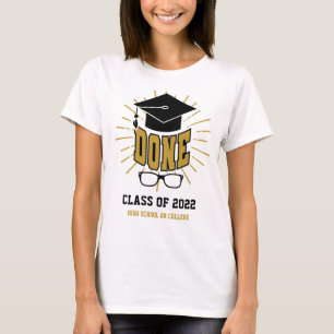 T-shirt Classe de 2022 Terminé Graduation Custom Grad