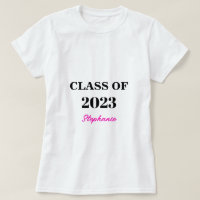 Classe De 2023 Moderne Monogramme Rose Mete Gradua