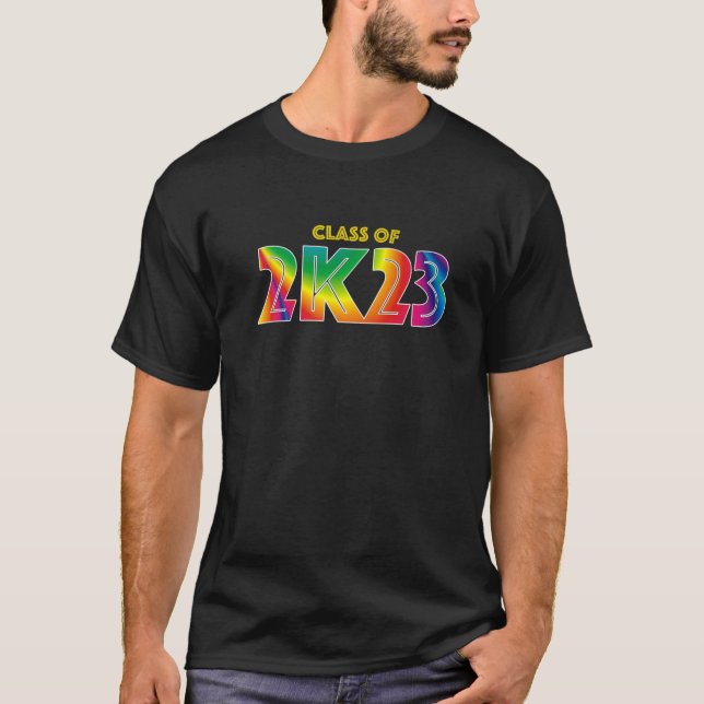 T-shirt Classe De 2023 Rainbow 2K23 (Devant)