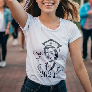 T-shirt classe de 2024 infirmière diplômée du secondaire