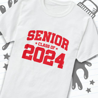 T-shirt Classe de 2024 Lycée Graduation Senior 2024