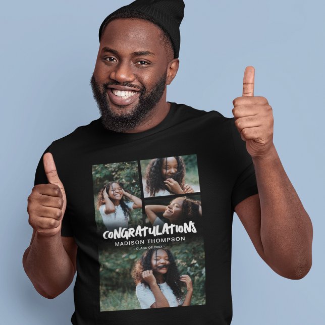 T-shirt Classe de 2025 Félicitations Graduate Photo (Créateur téléchargé)