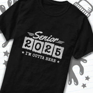 T-shirt Classe de 2025 Graduation Rétro Vintage Senior 202