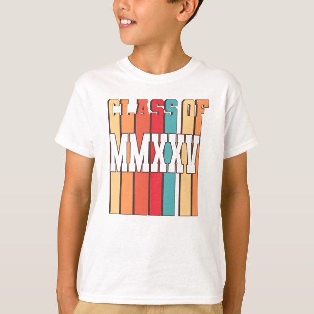 T-shirt Classe De 2025 Graduation Scolaire MMXXV Diplom Re (Devant)