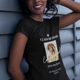 T-shirt Classe de 2025 photo diplômé frégats Grad script