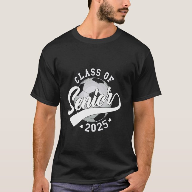 T-shirt Classe De 2025 Senior Soccer 2025 Soccer Player Gr (Devant)