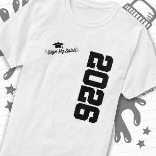 T-shirt Classe de 2026 Graduation Sign My Shirt Senior 202