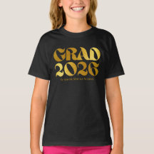 Classe de 2026 Typographie Noir et Or Milieu