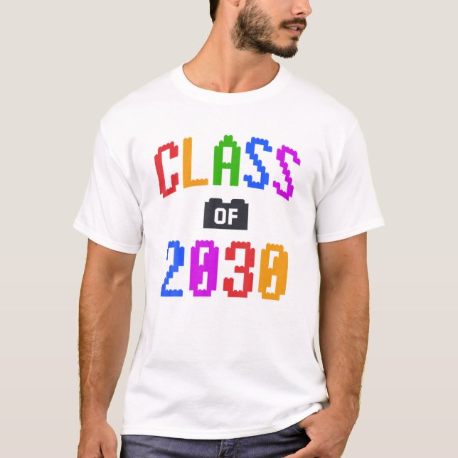 T-shirt CLASSE De 2030 Enfants Bricks Toy 4E Grade School (Devant)