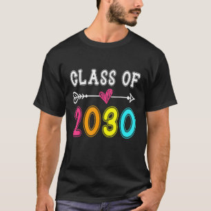 T-shirt Classe De 2030 Senior 2030 Grandir Avec Moi École 