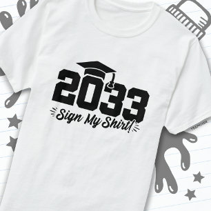 T-shirt Classe de 2033 Diplôme Signe My Shirt Senior 2033