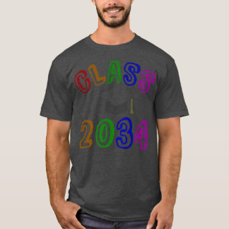T-shirt CLASSE de 2034 Année de fin d'études maternelle