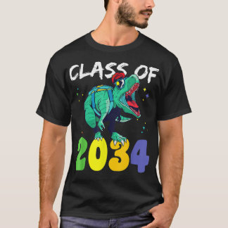 T-shirt Classe de 2034 T Re Dino Grow With Me Kindergarten