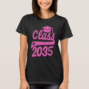 T-shirt Classe De 2035 Graduation Croissance Avec Moi Mate