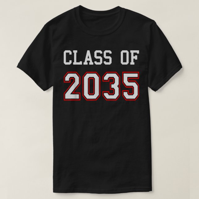 T-shirt Classe De 2035 Graduation School Future Graduate  (Design devant)