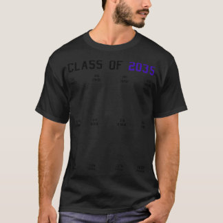 T-shirt Classe de 2035 Grandir avec moi diplômé Premier Jo