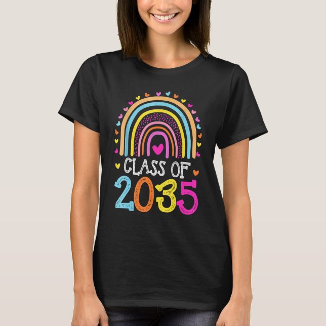T-shirt Classe De 2035 Rainbow Pre K Kindergarten Graduati (Devant)