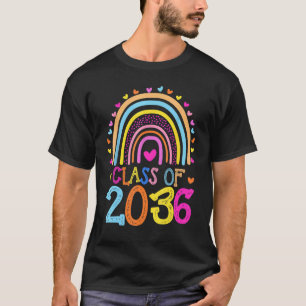 T-shirt Classe De 2036 Rainbow Pre K Kindergarten Graduati