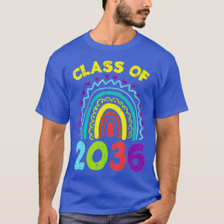 T-shirt Classe De 2036 Rainbow Premier Dernier Jour De Gra