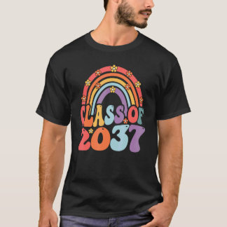 T-shirt Classe De 2037 Rainbow Premier Jour De L'École Gra