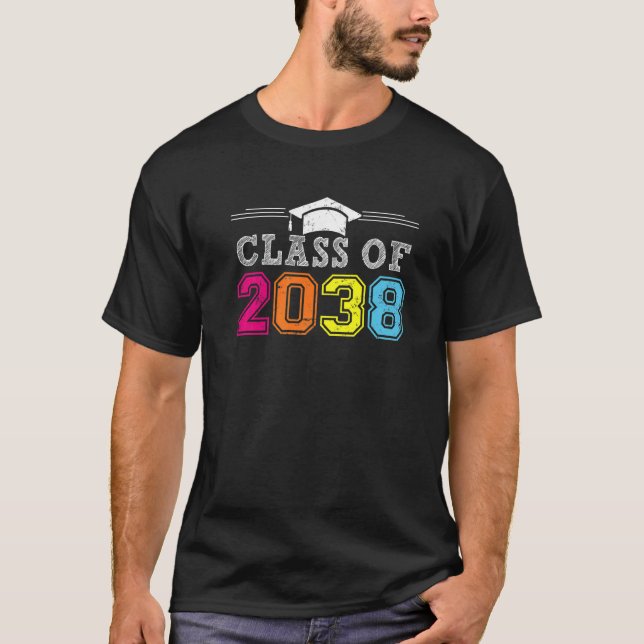 T-shirt Classe de 2038 Grow With Me Graduation Premier jou (Devant)