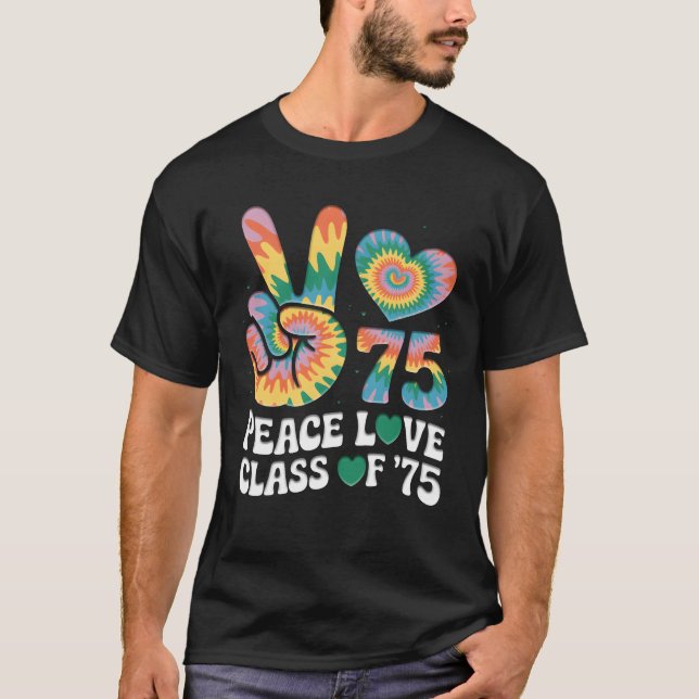 T-shirt Classe De 75 1975 50E Classe Réunion Tie Dye Gradu (Devant)