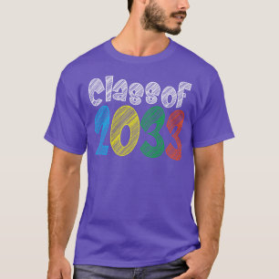 T-shirt Classe De Cadeaux D'Études De 2033 De La Maternell