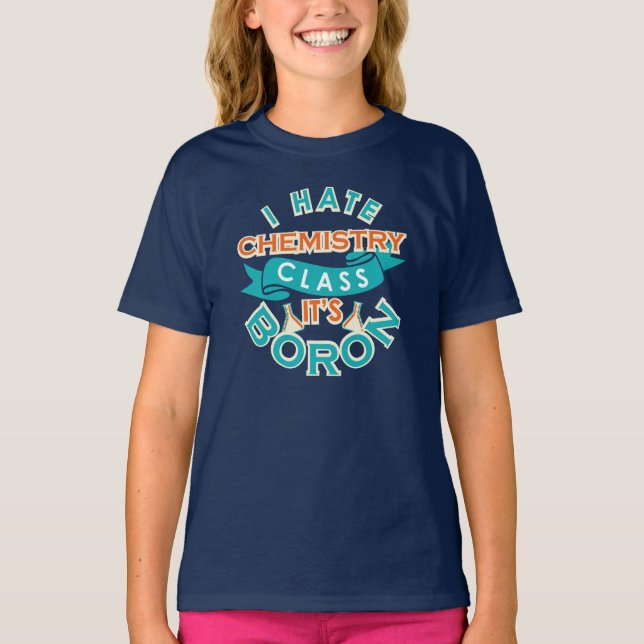 T-shirt Classe de chimie - Bac de science de Boron (Devant)