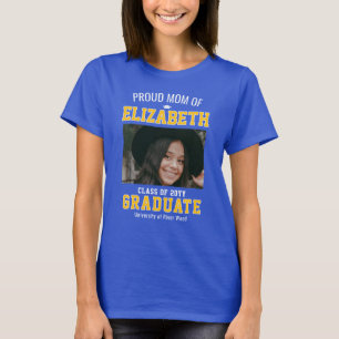 T-shirt Classe de diplômé parent maman fière personnalisé