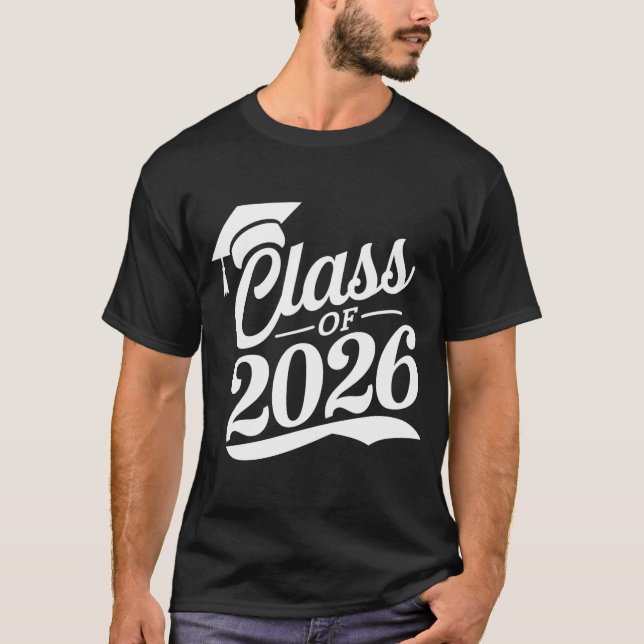 T-shirt Classe De Diplômés De 2026 Fier (Devant)