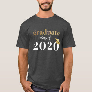 T-shirt Classe de diplômes gris-noir de 2020